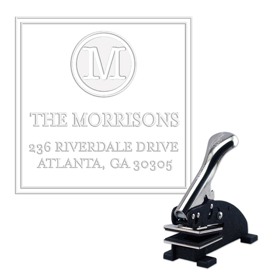 Circle Initial with Address Embosser
